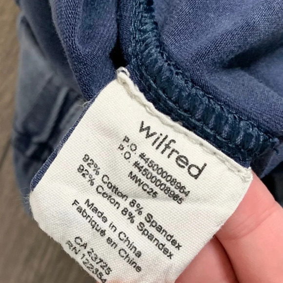 Aritzia Wilfred Leggings 2000s Y2K Blue Acid Wash skinny ankle leg Size Small - Picture 9 of 16